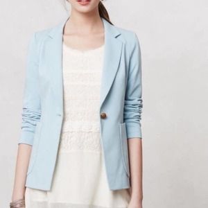 CARTONNIER by Anthropologie Light Blue Blazer Style Jacket
